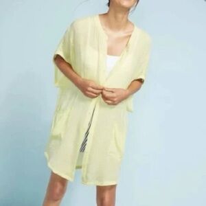 Anthropologie Saturday Sunday Size Small Kendra Neon Yellow Oversized Tunic